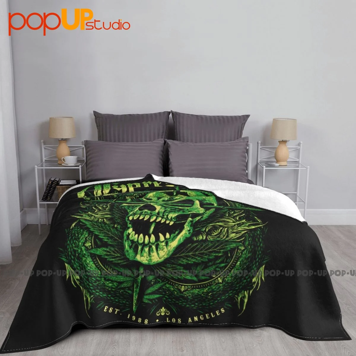 Cypress Hill Fangs Skull Blanket Autumn On Couch Lightweight Bedding Throws Family Expenses