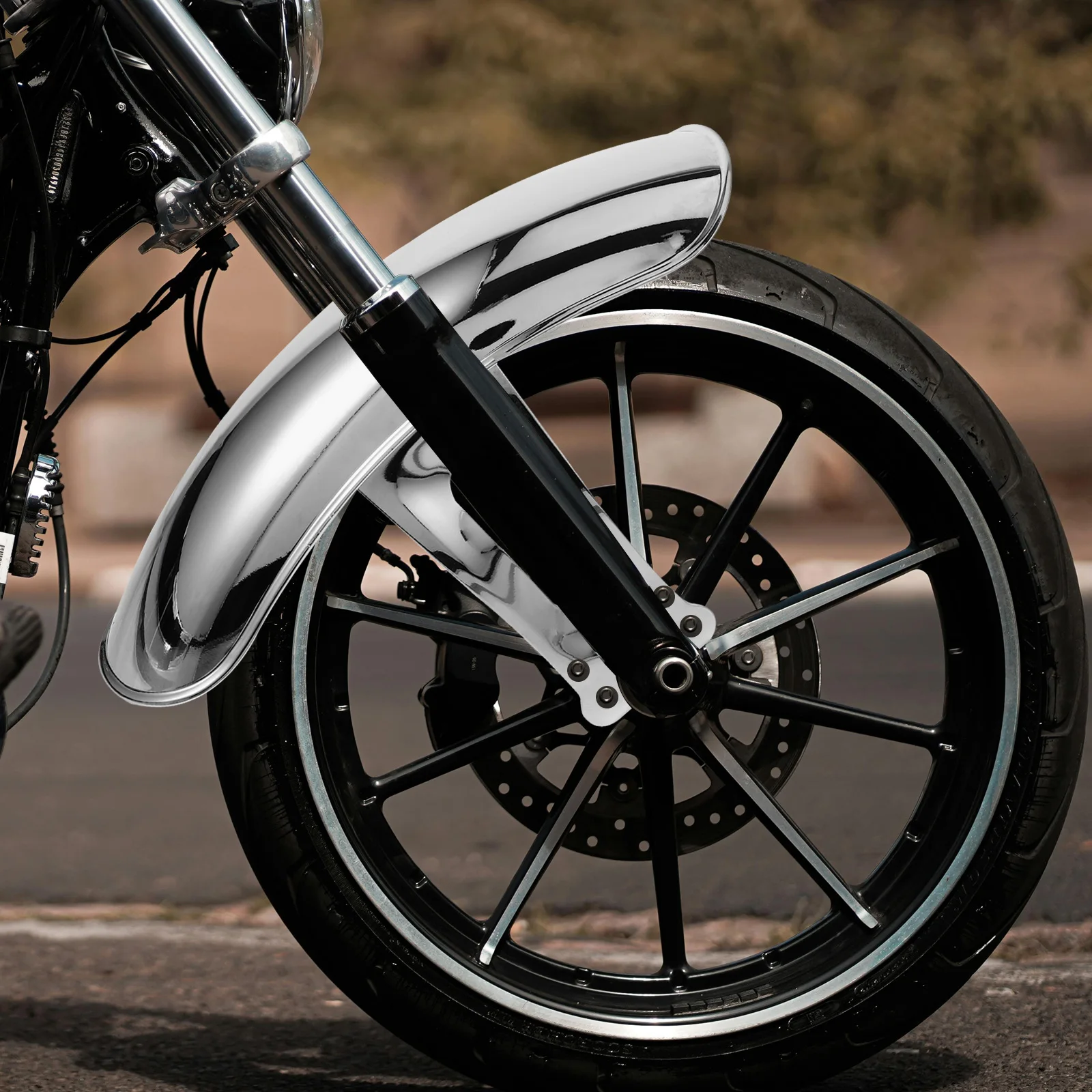 

Vintage Style For Motorcycle Cover Splash Guard Sturdy Metal Motorbike Mud Flap Front Wheel Mudguard Compatible Models