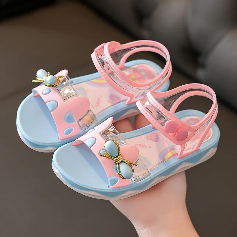 Kids Sandals Summer New Fashion Sandals Princess Shoes Student Shoes Soft Sole Beach Shoes Sandals for Girls Kid Shoes Sandalias