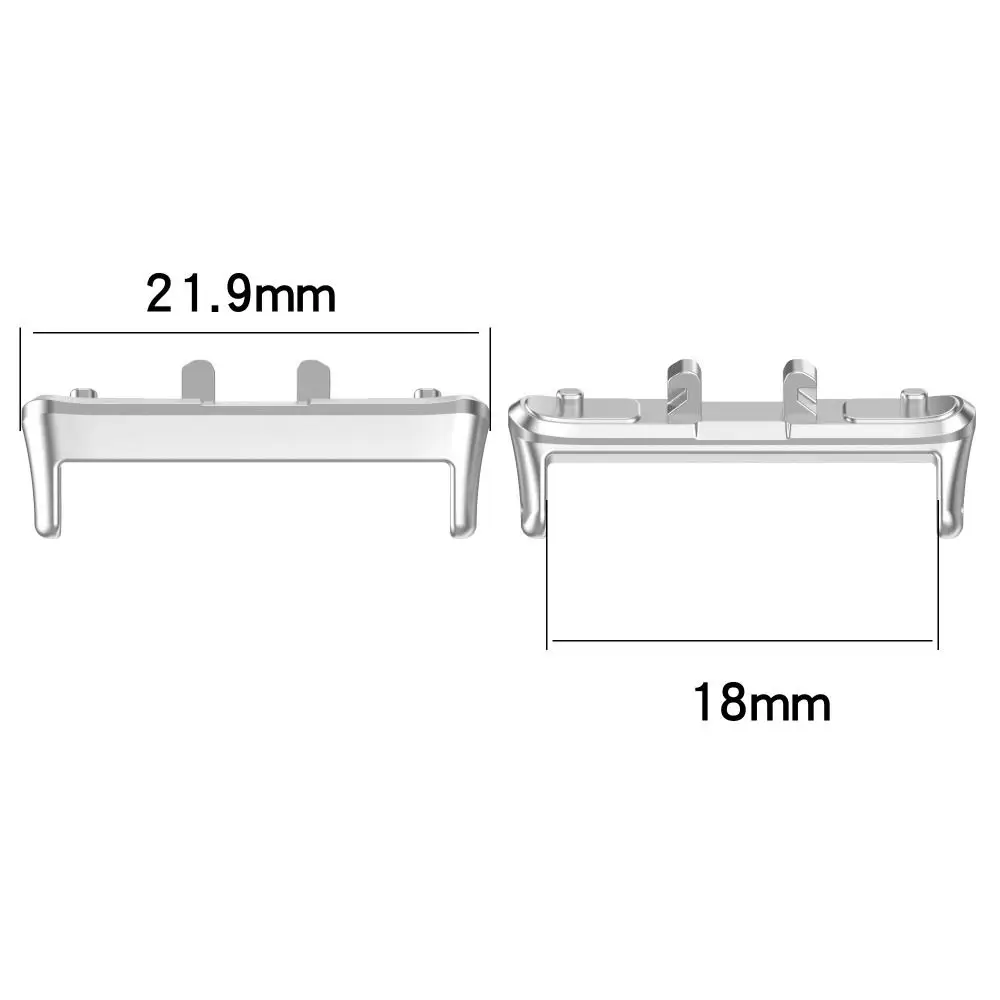 อะแดปเตอร์สายโลหะใหม่2ชิ้นสายรัดข้อมือสายนาฬิกาข้อมือ18มม. สายรัดข้อมืออแดปเตอร์สำหรับ Samsung Galaxy Fit3