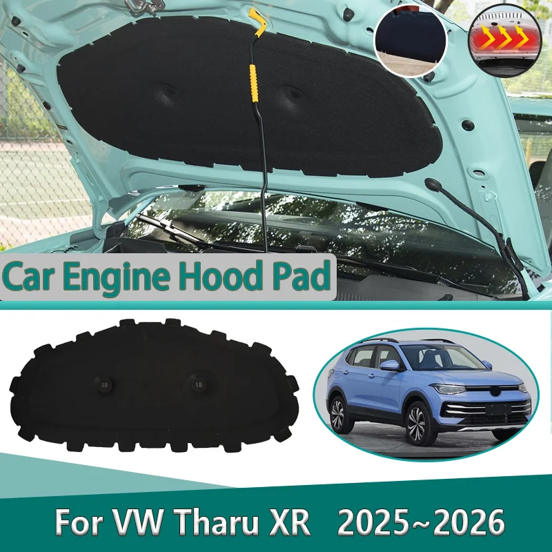 For Volkswagen Tharu XR Accessories 2025 2026 Car Engine Hood Mats Soundproof Cotton Cover Heat Insulation Pads Car Accessories