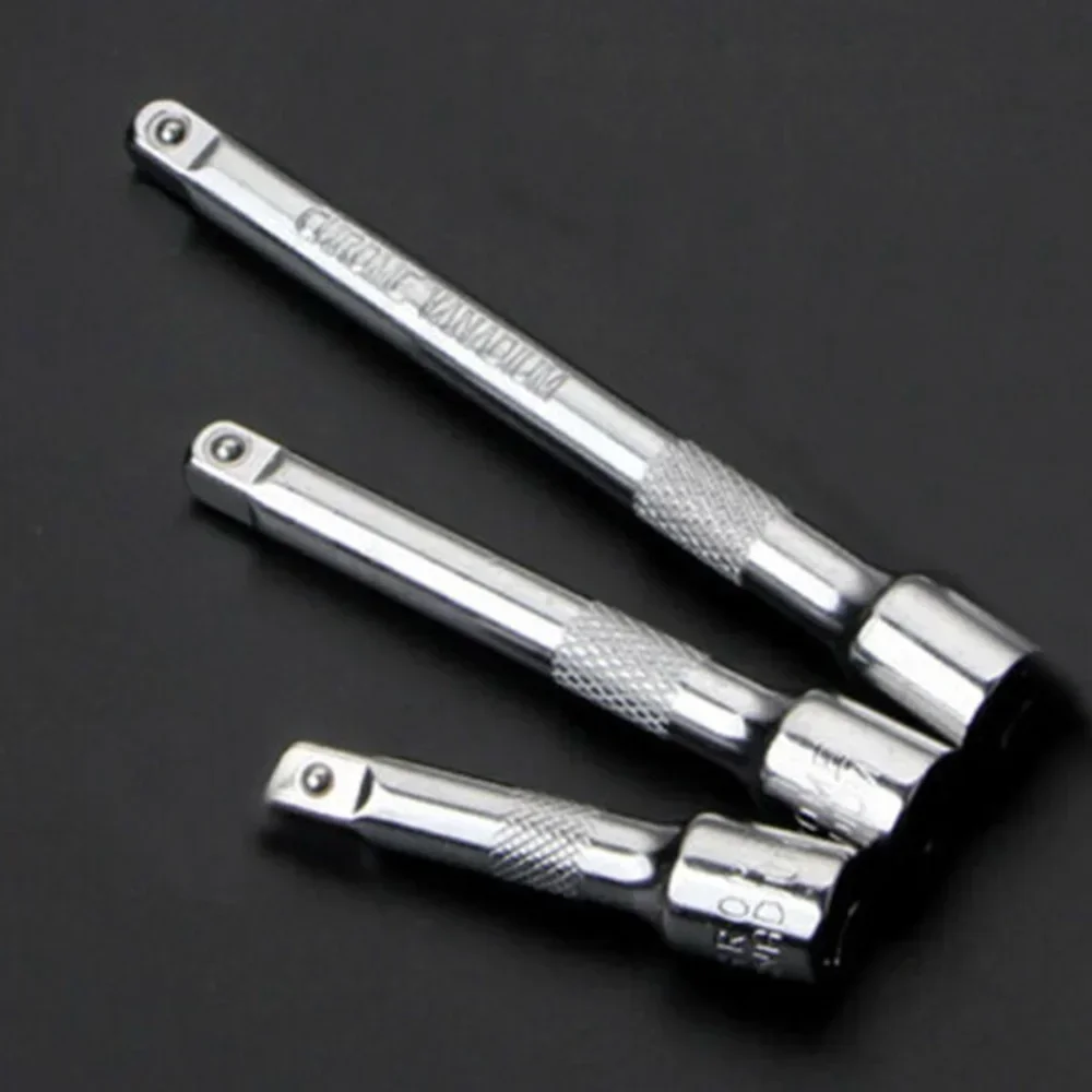 3pcs Extension Extender Bar Set 1/4inch Drive Ratchet Wrench Socket Kit Tools Sliding Rod, Small Square Rod, Etc