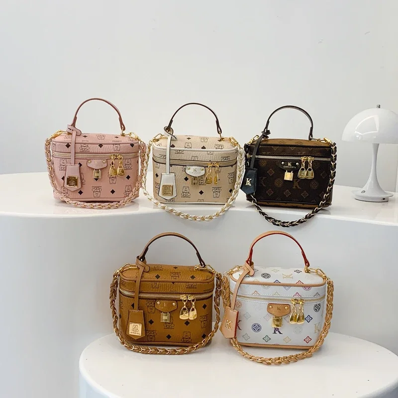 Borsa a tracolla con cerniera in pelle di nuova stilista per donna - Borsa a tracolla classica ed elegante con borsa a tracolla