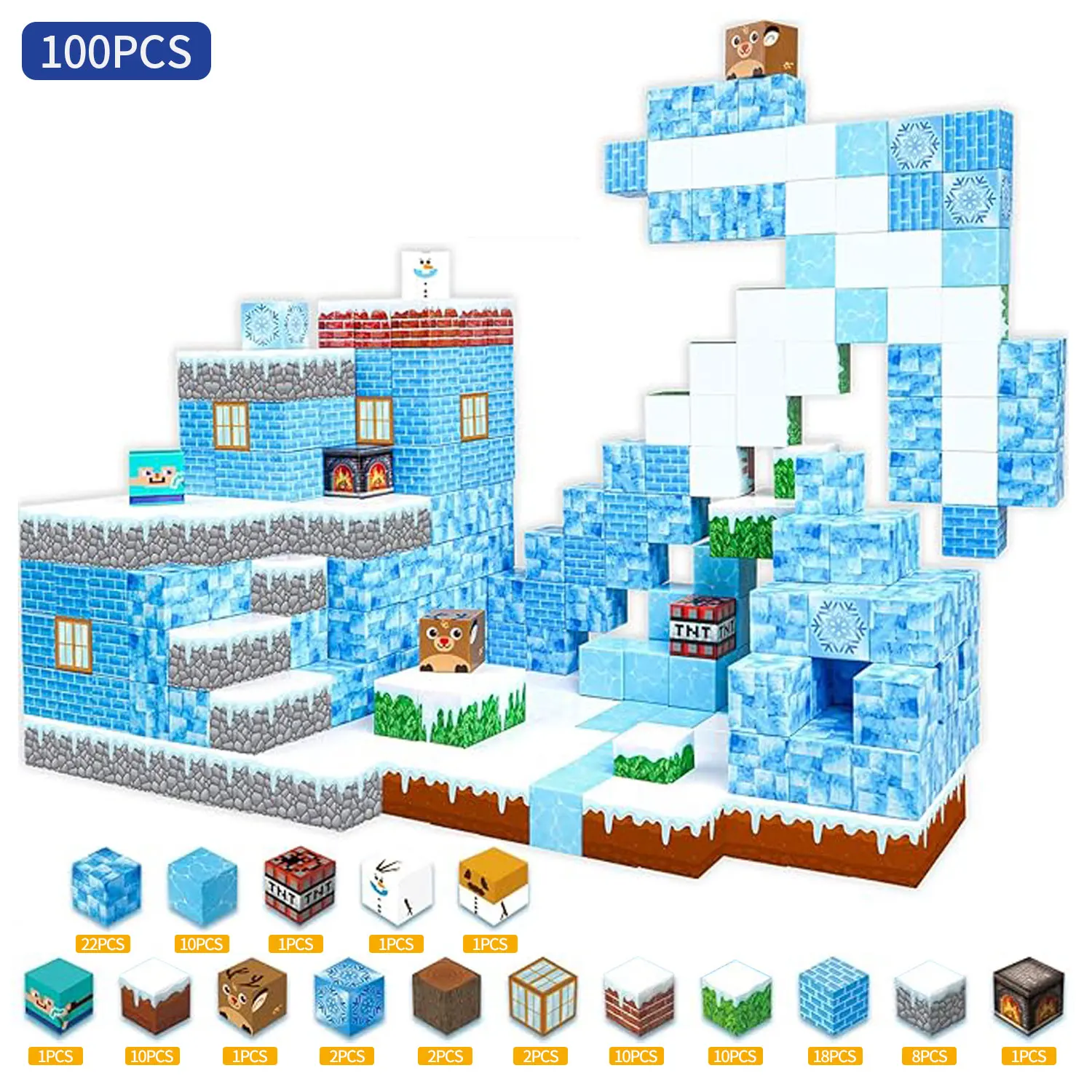 บล็อกแม่เหล็กสําหรับเด็ก STEM ของเล่นลูกบาศก์แม่เหล็กปริศนาชิ้นก่อสร้าง