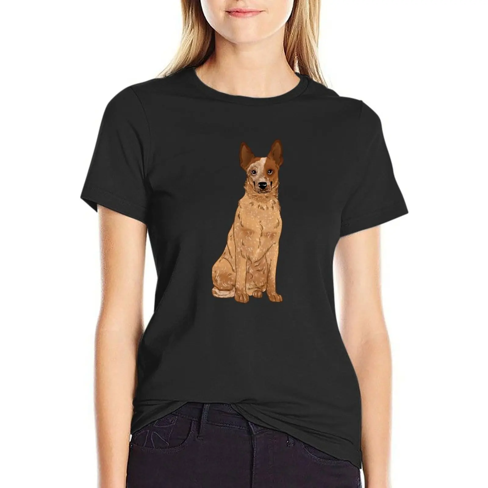 Red Australian Cattle Dog T-Shirt Short sleeve tee tees plus size tops hippie clothes workout t shirts for Women