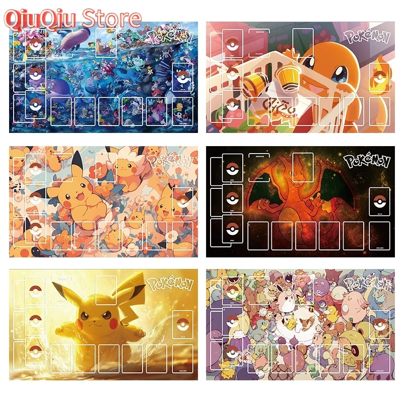 

PTCG Pokemon Iono Rosa Eevee Snorlax Animation Characters Single Table Mat Battle Pad Classics Anime Collection Cards Toy Gift