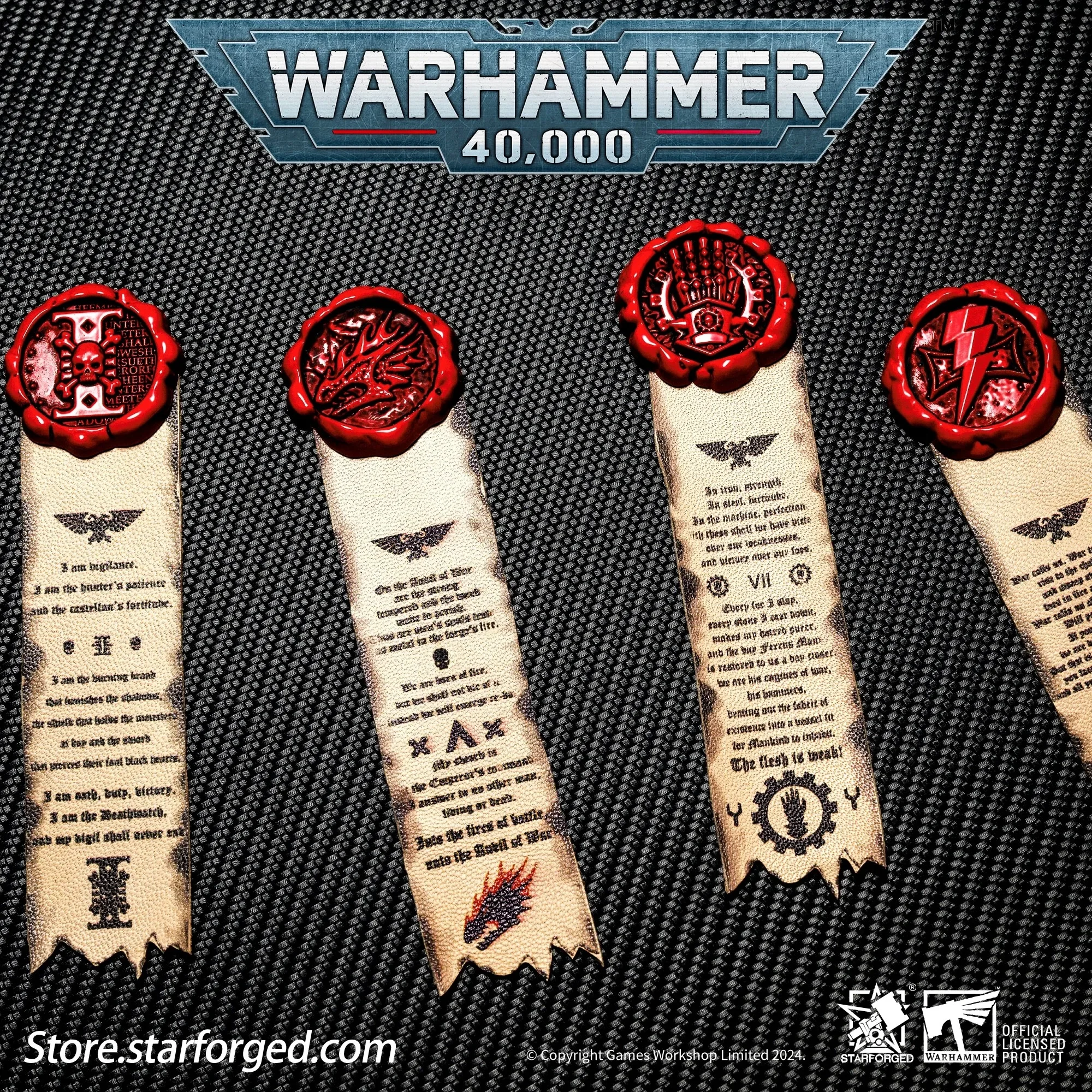 Starforged Warhammer 40K Purity SealsSalamanders & Deathwatch White Scars, набор 2024 года