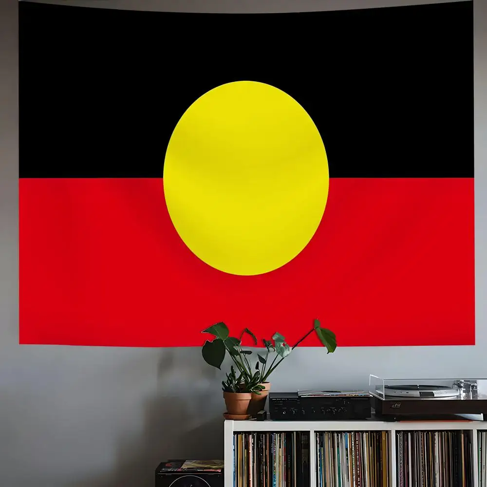 

HD Australia Aboriginal Tapestry House Bedroom Living Bar Garden Microfiber Decoration Background Art Custom Banner