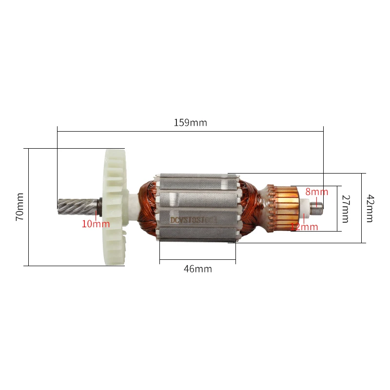 Imagem -02 - Armadura do Rotor para Makita 5704r Dentes Serra Circular Elétrica Armadura Rotor Motor Âncora Estator Bobina Peças de Reposição