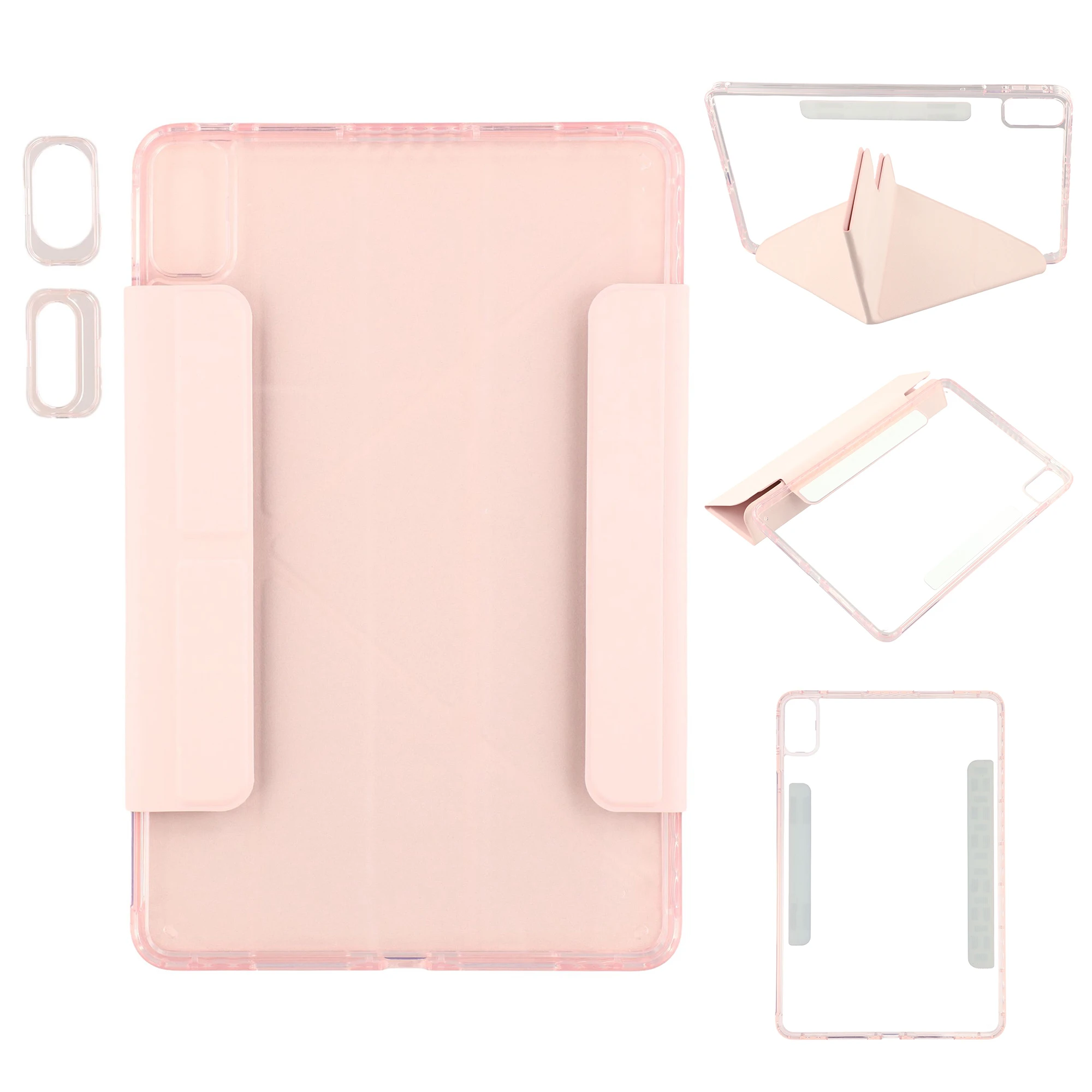 

Tablet Case For Huawei MatePad SE 11 / MatePad 11 (2023) / (2021) Magnetic Dual Clasp PU TPU Acrylic Origami Stand Cover - P