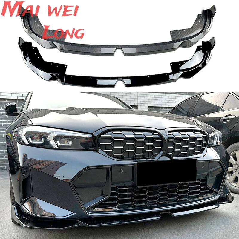 G20 LCI M Sport M Performance Style Front Bumper Lip For BMW 3 Series 320i 325i 330i 2023+ Splitter Diffuser Guard Body Kits