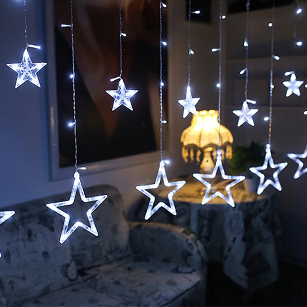 1PC High Light Romantic Stars Indoor LED Holiday Decoration Curtain Light