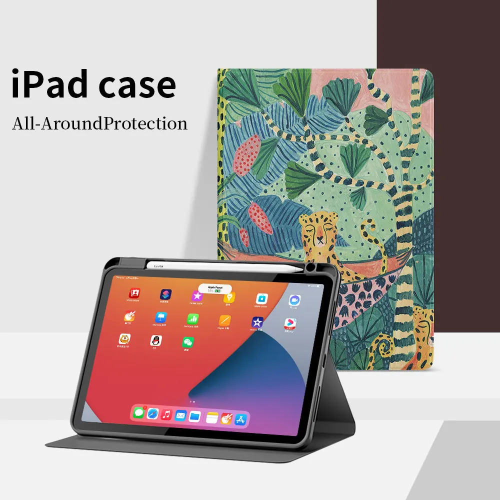 Ipad case the sleeping tiger 2021 2022Pro 11 Case Air 5 4th 6th 10.9 For Funda ipad 9th Generation Mini 6 2024 10.2 9.7 8.3in