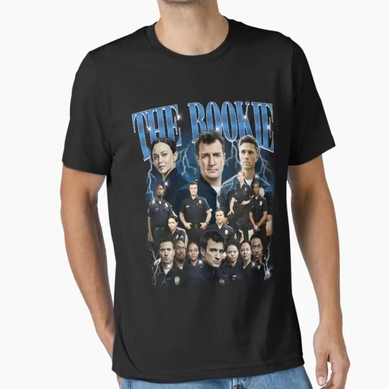 T-shirt unisexe en coton avec motif de la série TV The Rookie, nouvelle collection été 2026, pour homme, haute qualité, mode, coupe oversize, style Y2K, manches courtes