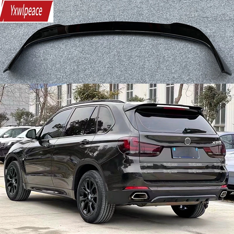 

For BMW X5 F15 Roof Spoiler 2014 2015 2016 2017 2018 ABS Glossy Black /Carbon Fiber Look Rear Trunk Lip Wing Car Accessories