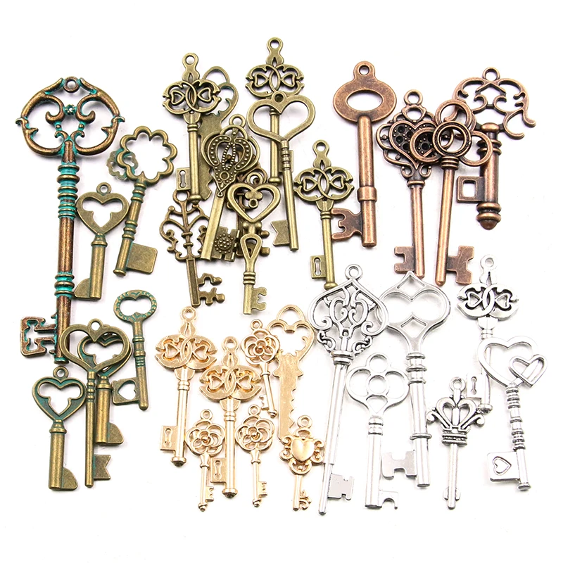 Muslimymixed Key Charms 10 colori bracciali collana ciondolo in metallo artigianale per la creazione di gioielli all'ingrosso forniture fai da te all'ingrosso