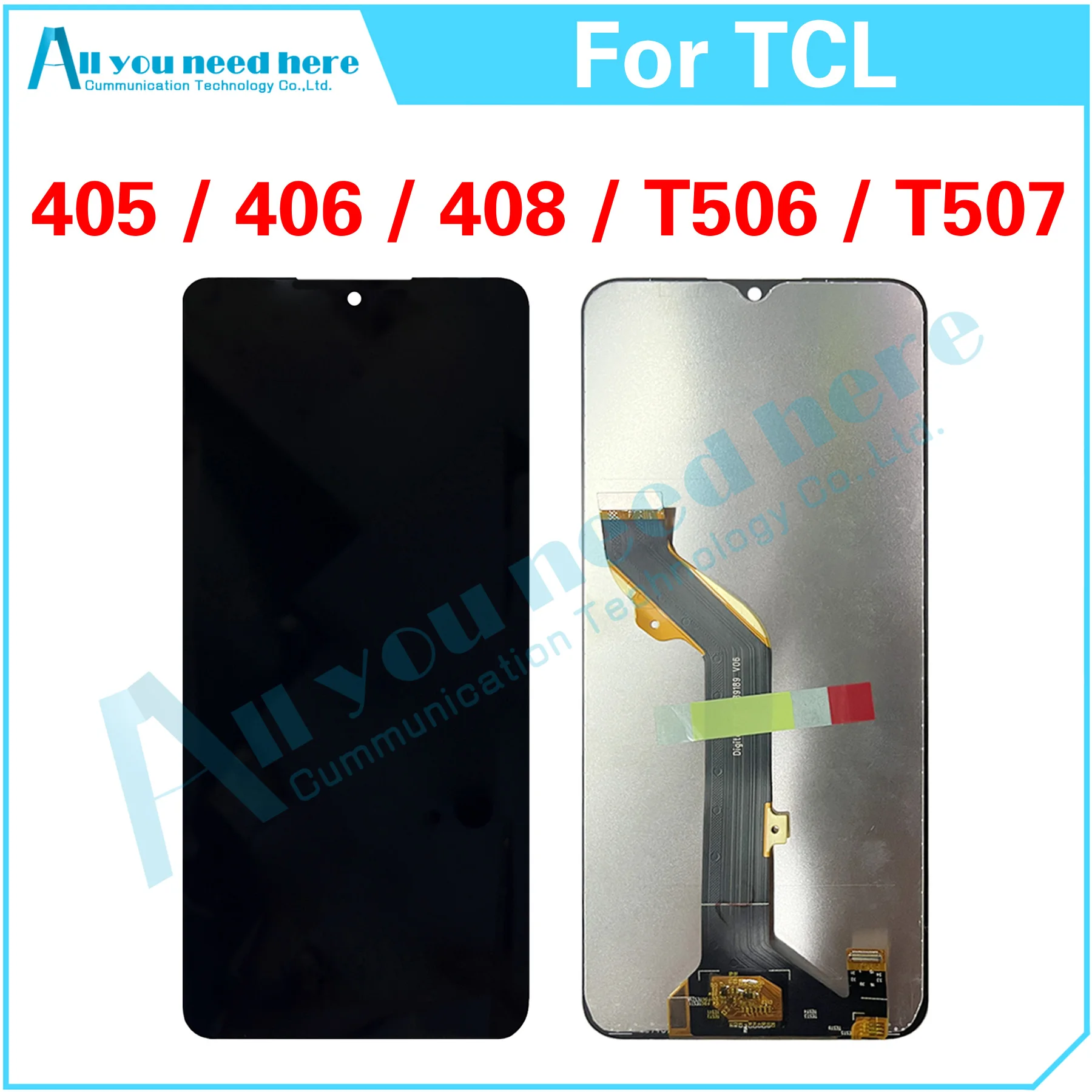 

100% Test For TCL 405 406 408 T506D T506K T507A T507U T507J LCD Display Touch Screen Digitizer Assembly Repair Parts Replacement