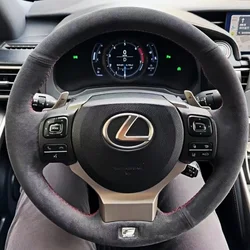 Custom Car Steering Wheel Cover Anti-Slip Suede Leather For Lexus IS250 2014 2015 IS300 IS350 IS F-Sport IS200t 2016 2017 