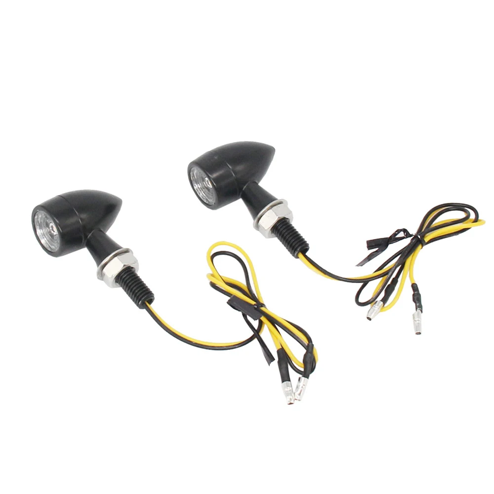 2 Pcs 12V 8mm Motorcycle Mini LED Turn Signal Light Bullet Moto Flashing Light Clignotant Moto Led for Kawasaki Suzuki Yamaha
