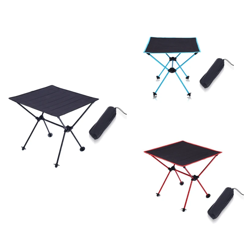 

Outdoor Camping Desk Foldable Table For Ultralight Beach Aluminium Hiking Climbing Blue