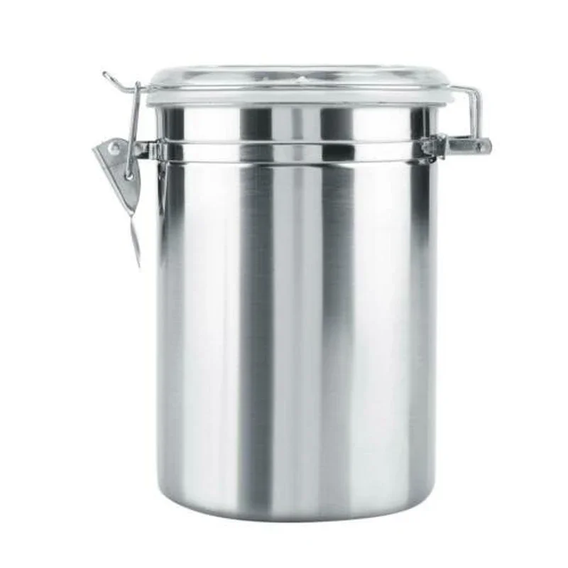 Stainless Steel Storage Box Kitchen Organisation Rice Bean Grains Snack Tea Food Dining Bar Canister Container