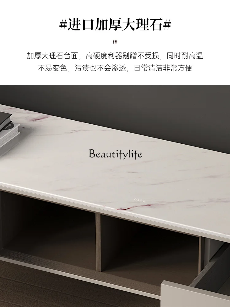 01TV cabinet modern simple living room household Italian minimalist suspended acrylic