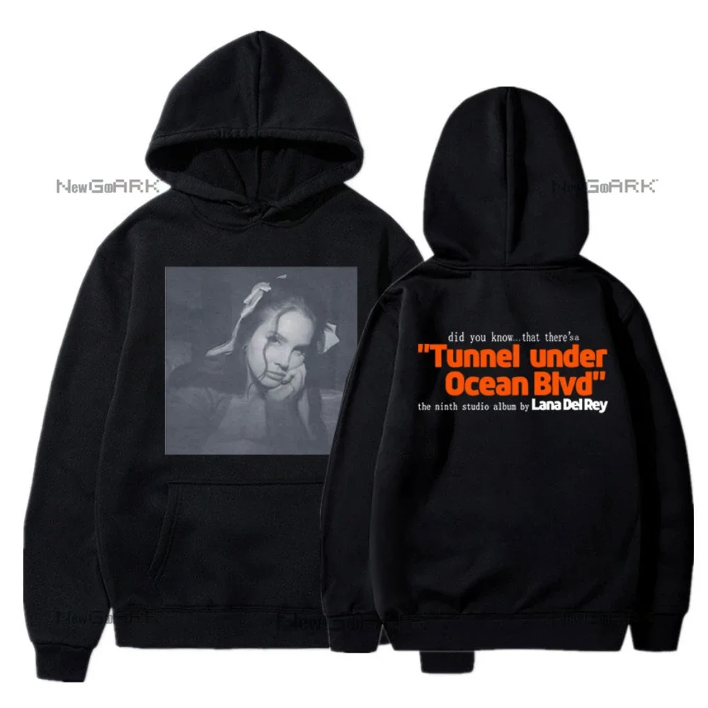 

Men's Women's Casual Sweatshirt Lana Del Rey Hoodie 2024 Music Album Did You Know That There's A Tunnel Under Ocean Blvd