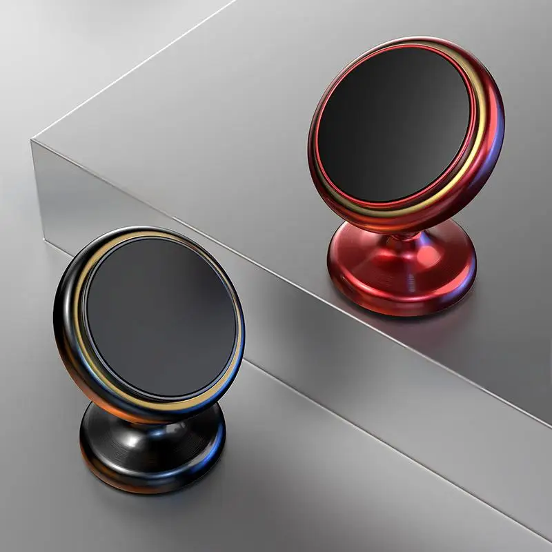 Pemegang Ponsel Mobil Konsol Tengah Rotasi 360 Derajat Paduan Oksidasi Dua Warna Braket Mobil Rotasi 360 Derajat