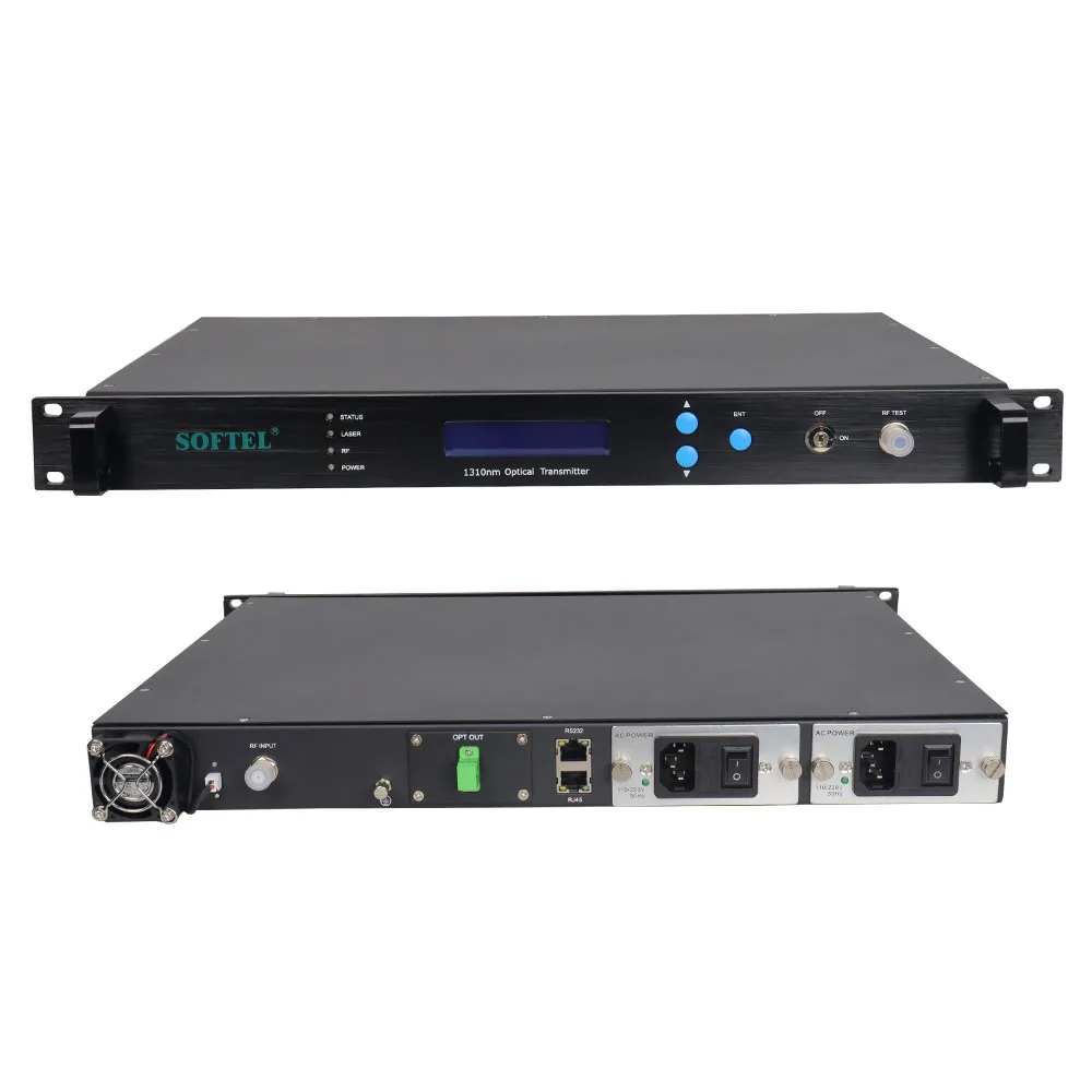 Softel Fibre Optic Equipment FTTH CATV 1310nm Fiber Optical Transmitter for XPON/HFC Network