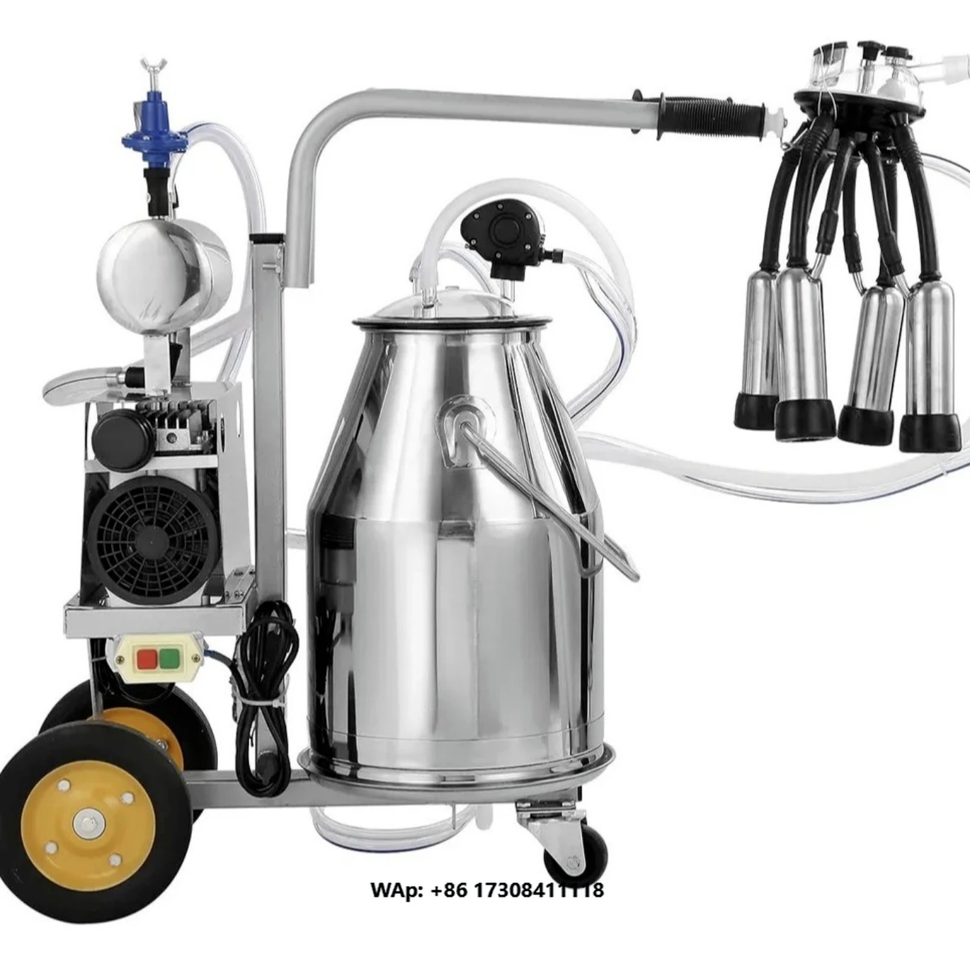 Stable Cow Milking Machine with Reliable Pulsator for Small and Medium Dairy Farm