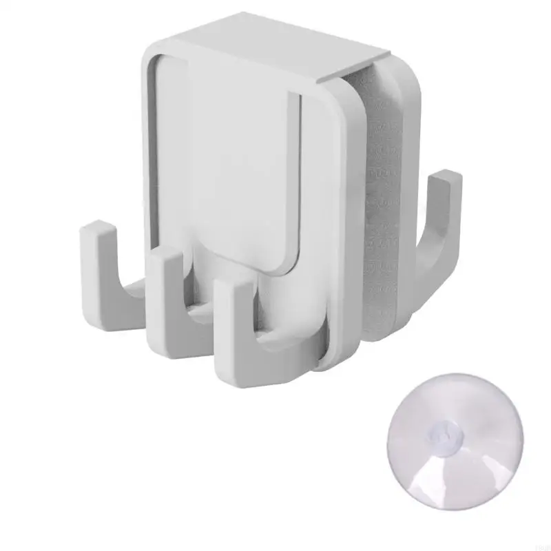

Bathroom Silicone Double Sided Towel Hook Robe Clothes Hanger for Glass Door