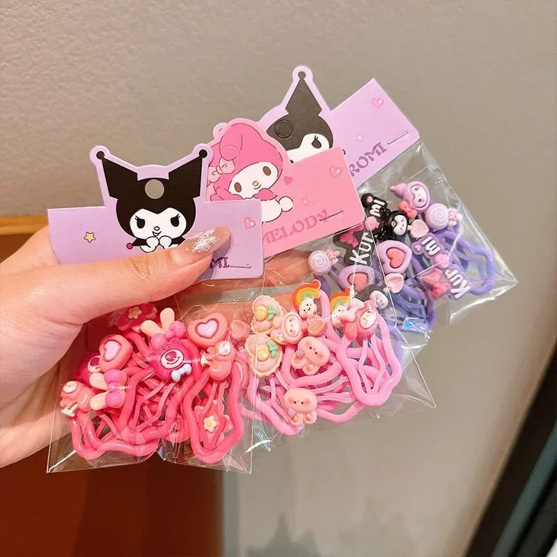 

Sweet Hello Kitty Kuromi Anime Sanrio Children Hair Clip Cute Kawaii My Melody Headwear Hairpin Decoration Girls Gifts Toys