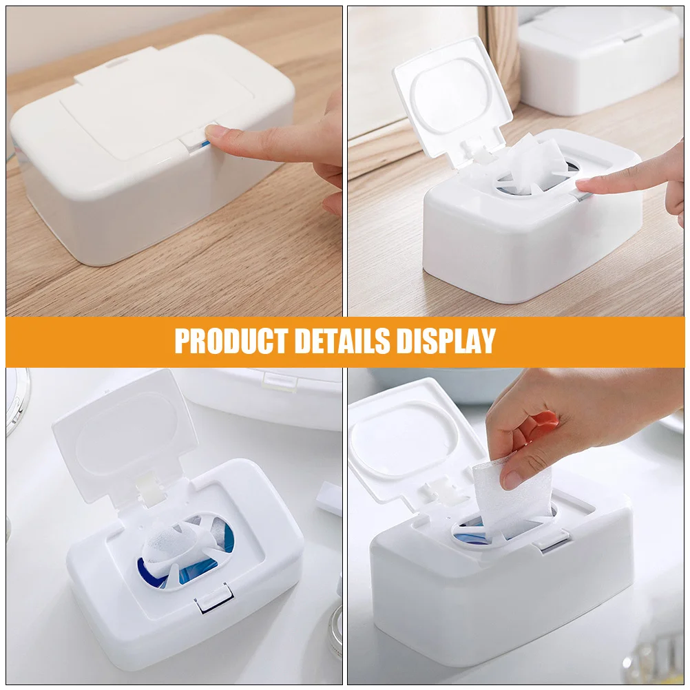 

3Pcs Wet Wipe Dispenser Storage Box Large Capacity Moisture Retaining Dust Proof Lid Modern Design for Home Office Diaper Wipes