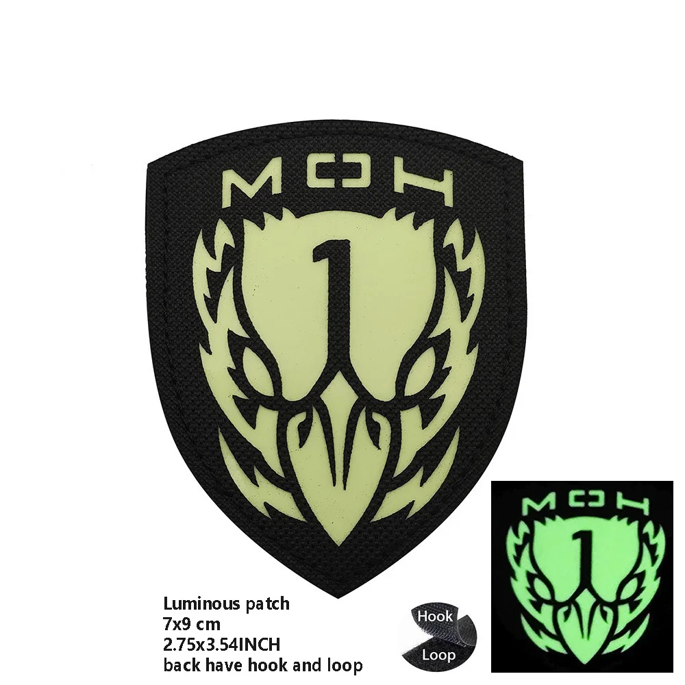 New Laser Cutting Medal of Honor IR Reflective CP Camouflage Magic Armband Glow-in-the-dark Army Fan Backpack Patches