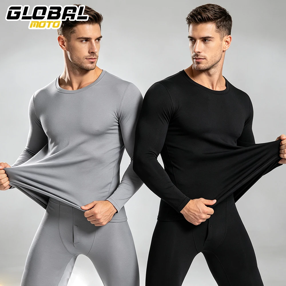 Men's Winter Thermal Underwear Cold-Proof Undershirts Tight-Fitting Thermal Underwear Suit Super Stretchy Long Sleeve Pants
