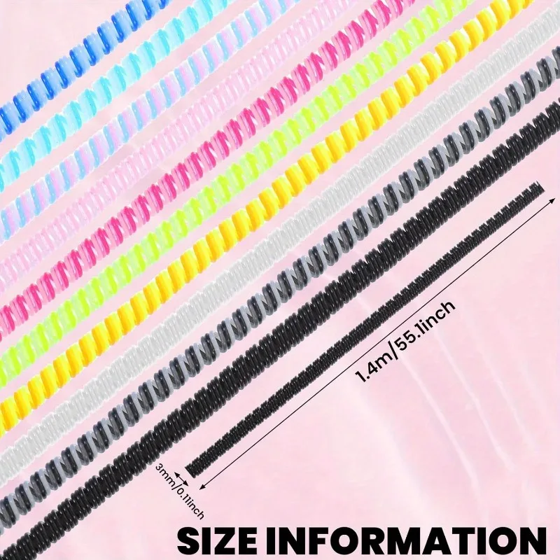 1.4M Plating Color TPU Spiral Charging Cable Protector for iPhone Samsung Huawei Earphone Cord Line Protection Cable Winder New