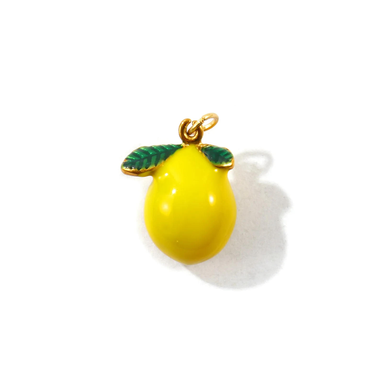 2 Stück Emaille 3D Fruchtanhänger Apfel Wassermelone 304 Edelstahl 18K vergoldete Anhänger für DIY Schmuckzubehör Großhandel – Detail 5