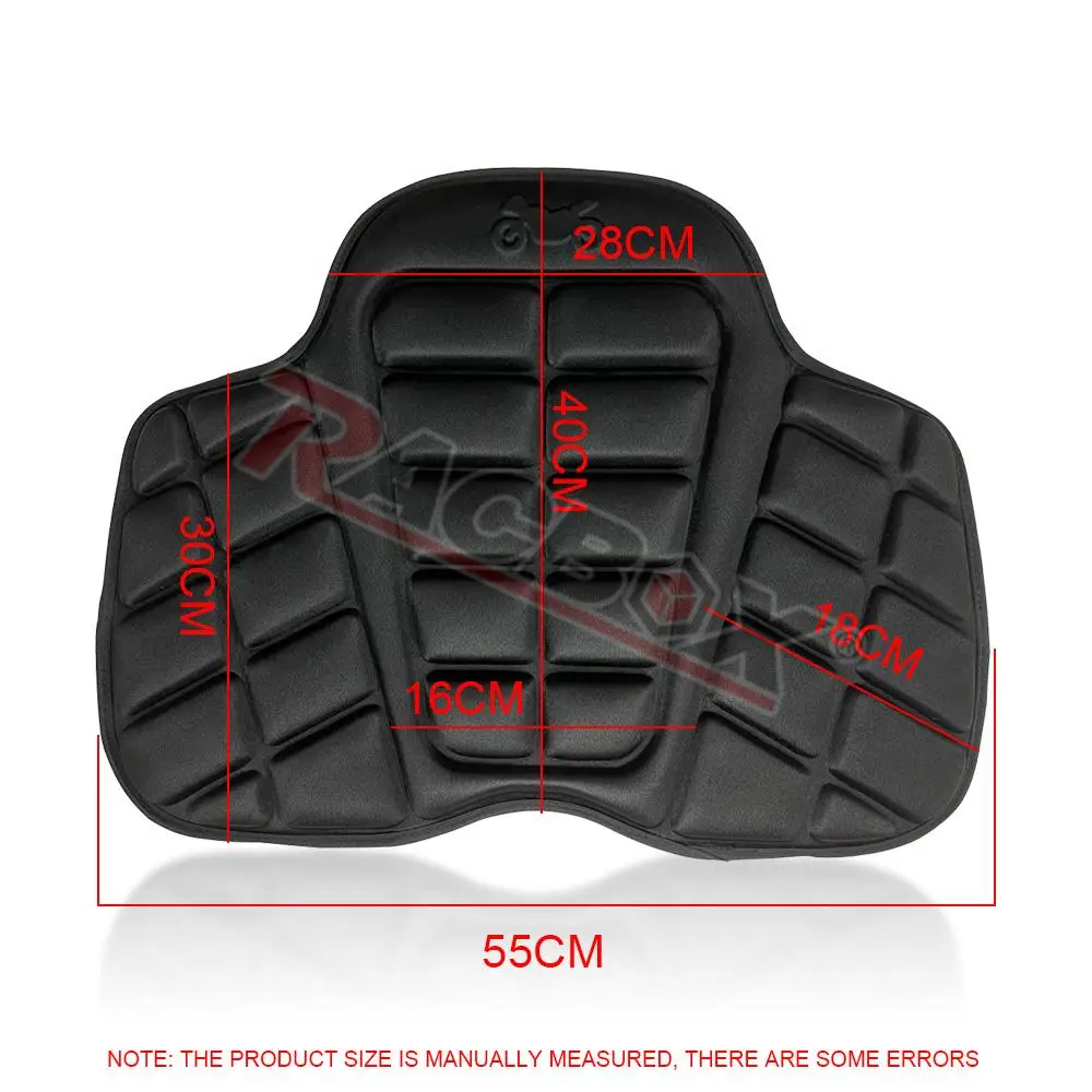 3D Motorcycle Universal Seat Cushion Saddles Soft Comfort Lycra Shock Absorption Decompression Sponge Filling TPU Non Inflatable