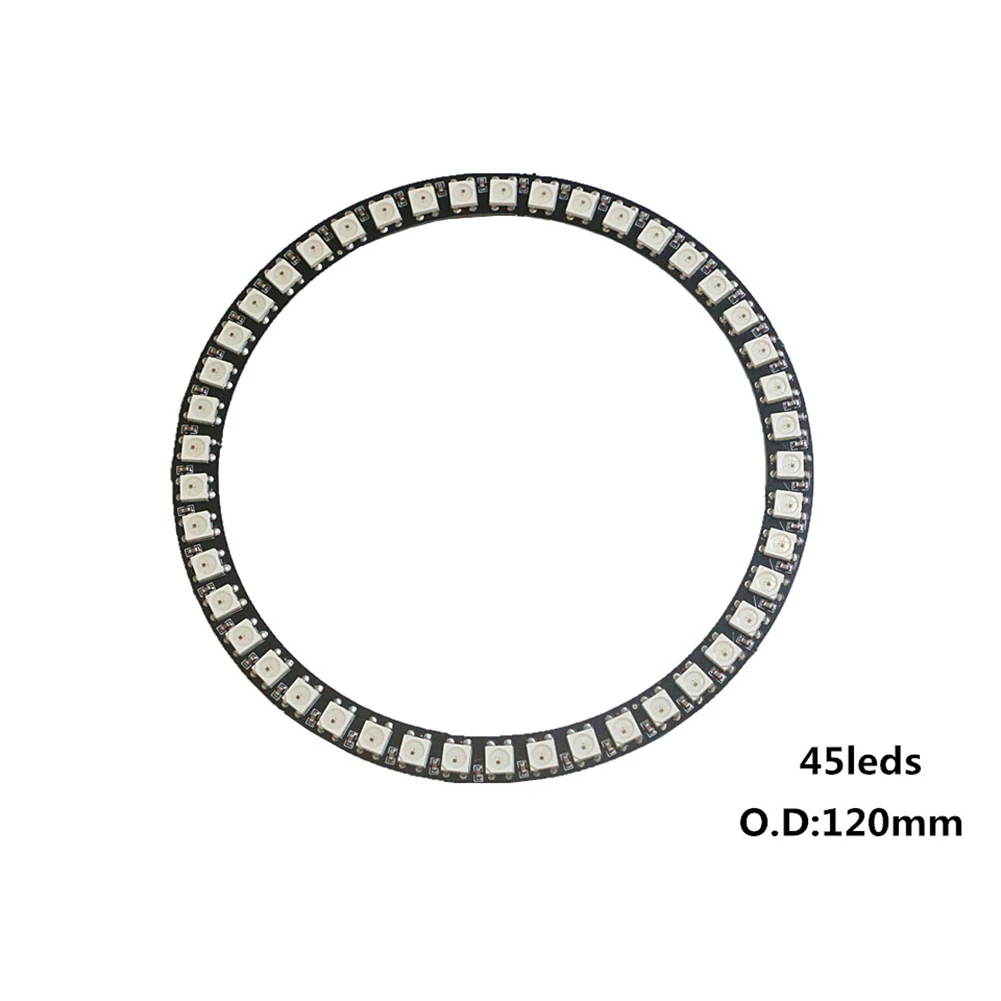 128LED WS2812B RGB Ring Light DC5V Addressable Programmable Circular LED Module for Professional Stage DIY Lighting Decorations