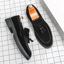 Hot Selling Soft Soled Comfortable Loafers Europe America Massage Soles Men's Commuting Work Shoes Party Men's Formal Shoes