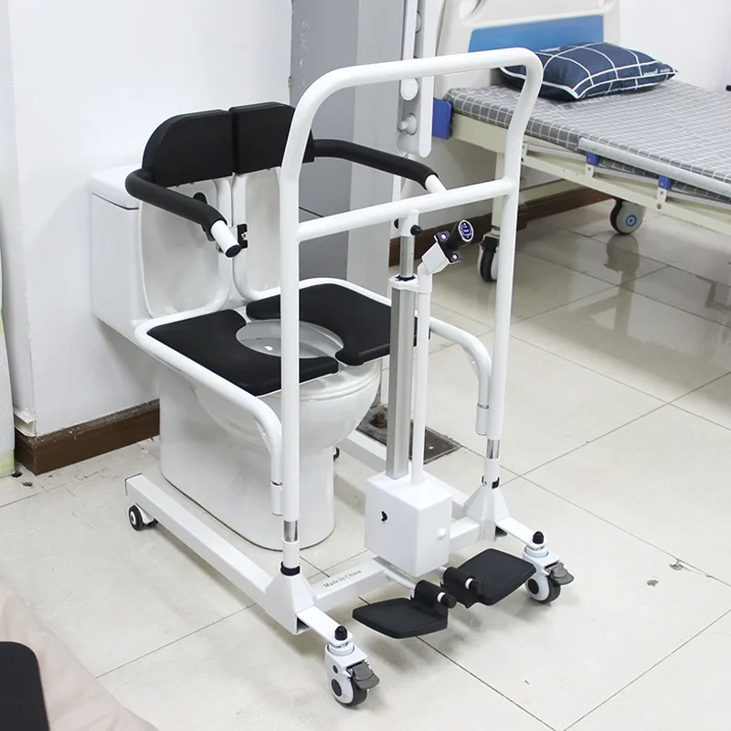Electric Patient Transfer Lift Commode Toilet Bath Shower Chair Wheels 120kg Capacity Contemporary Design Disabled
