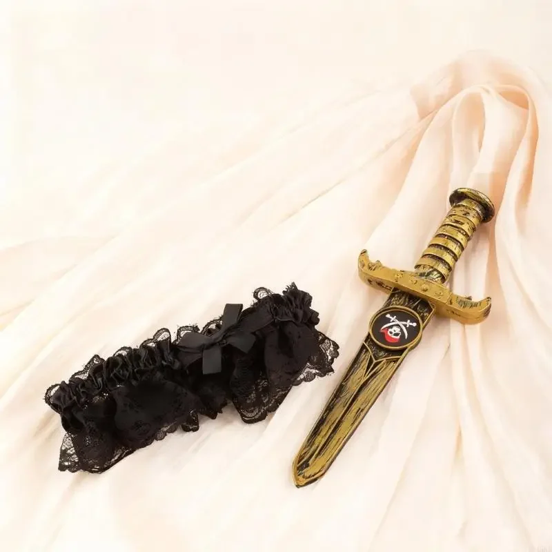 Leve prático rendas perna coberturas halloween cosplay acessório fácil manutenção festa tema outfit realçador