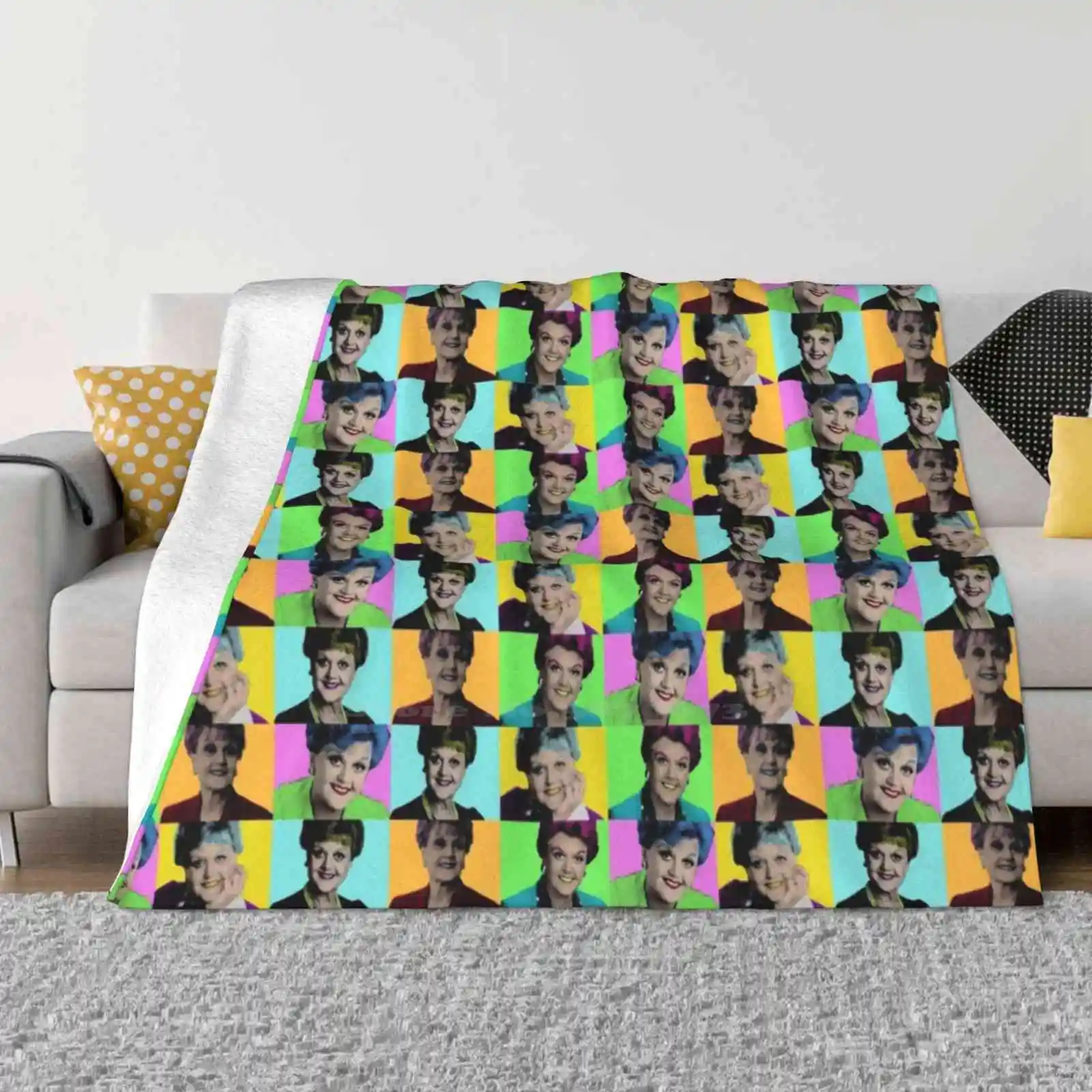 Fletcher ( Pop Art ) Murder , She Wrote Best Selling Room Household Flannel Blanket Angela Lansbury Murder She Wrote Mrs Potts