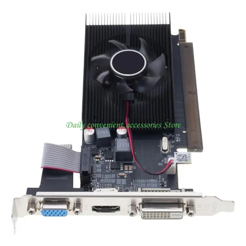 

Низкопрофильная видеокарта 97QB DDR3 64 бит с охлаждающим вентилятором PCIe 16X Компьютерная видеокарта для офиса и дома