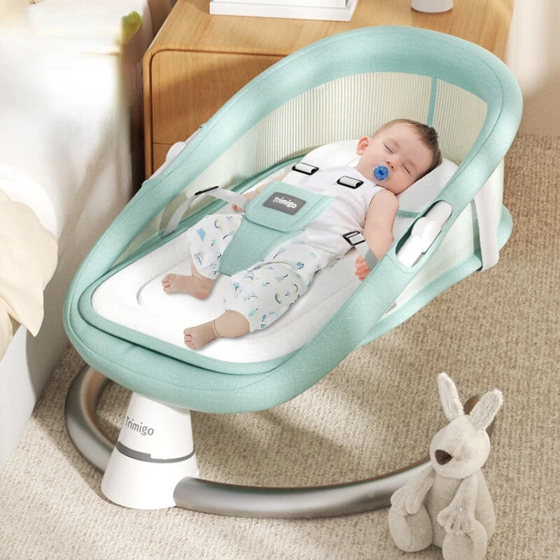 Smart Baby Rocking Chair with Tablet Spine Protection, Electric Sleeping Comfort Chairs,Bluetooth Music Rocking Bed Baby Cradles