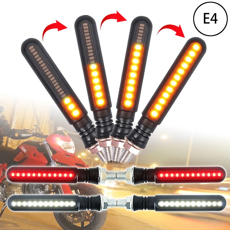 E4 Led Motorcycle Daylight Multifunctional Turn Signals Cover For Stop Moto Yzf R125 Sportster 883 Accessories K1300r