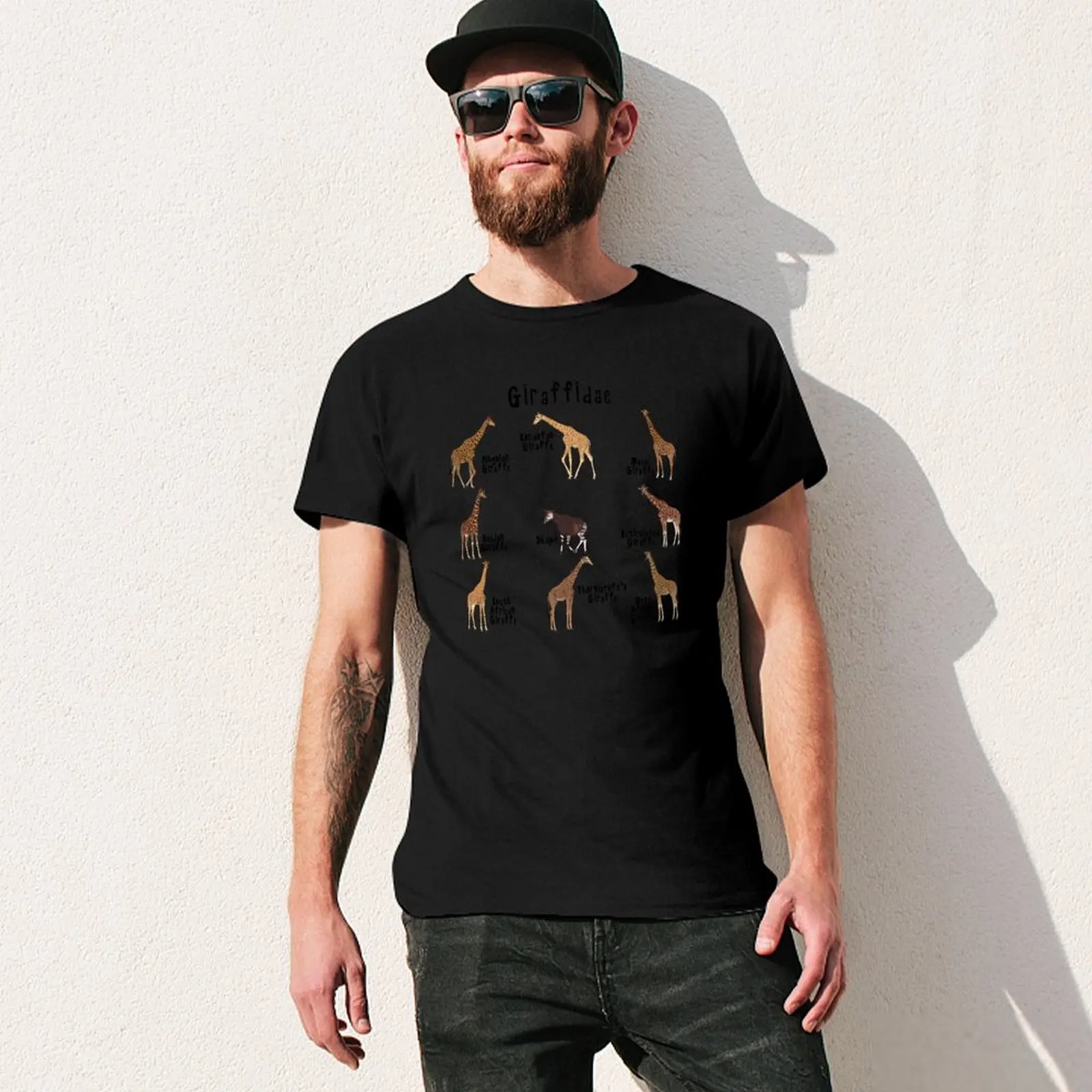 Giraffidae T-Shirt anime stuff man t shirt graphic t shirts designer shirts black t shirts for men