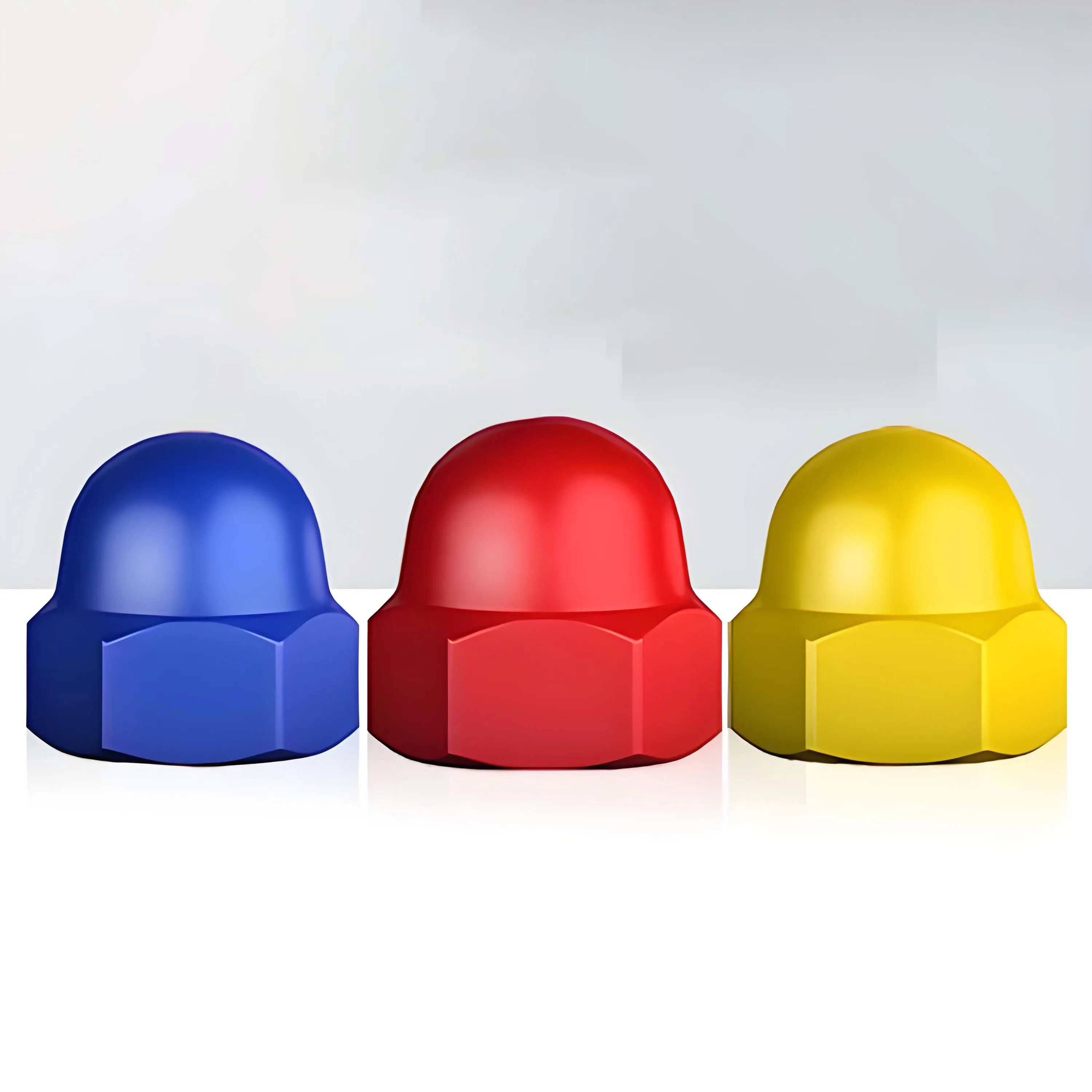 1~50Pcs M3 M4 M5 M6 M8 M10 M12 M14 M16 M18 M20 Colourful Nylon Cap Nut Semicircle Ball-Head Cap Nuts