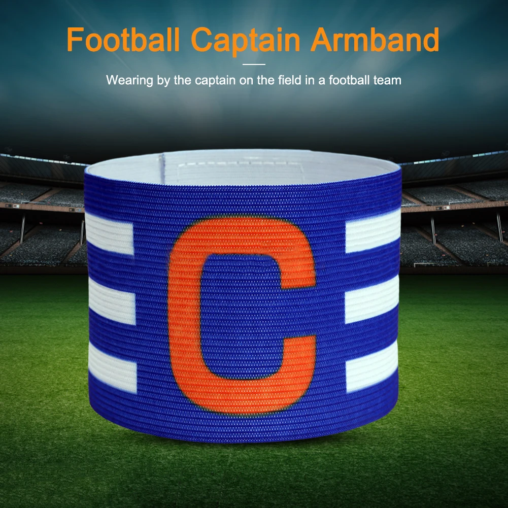 Football Captain Armband with Touch Fastener Leader Competition Armband Soccer Player Captain Group Armband for Football Captain