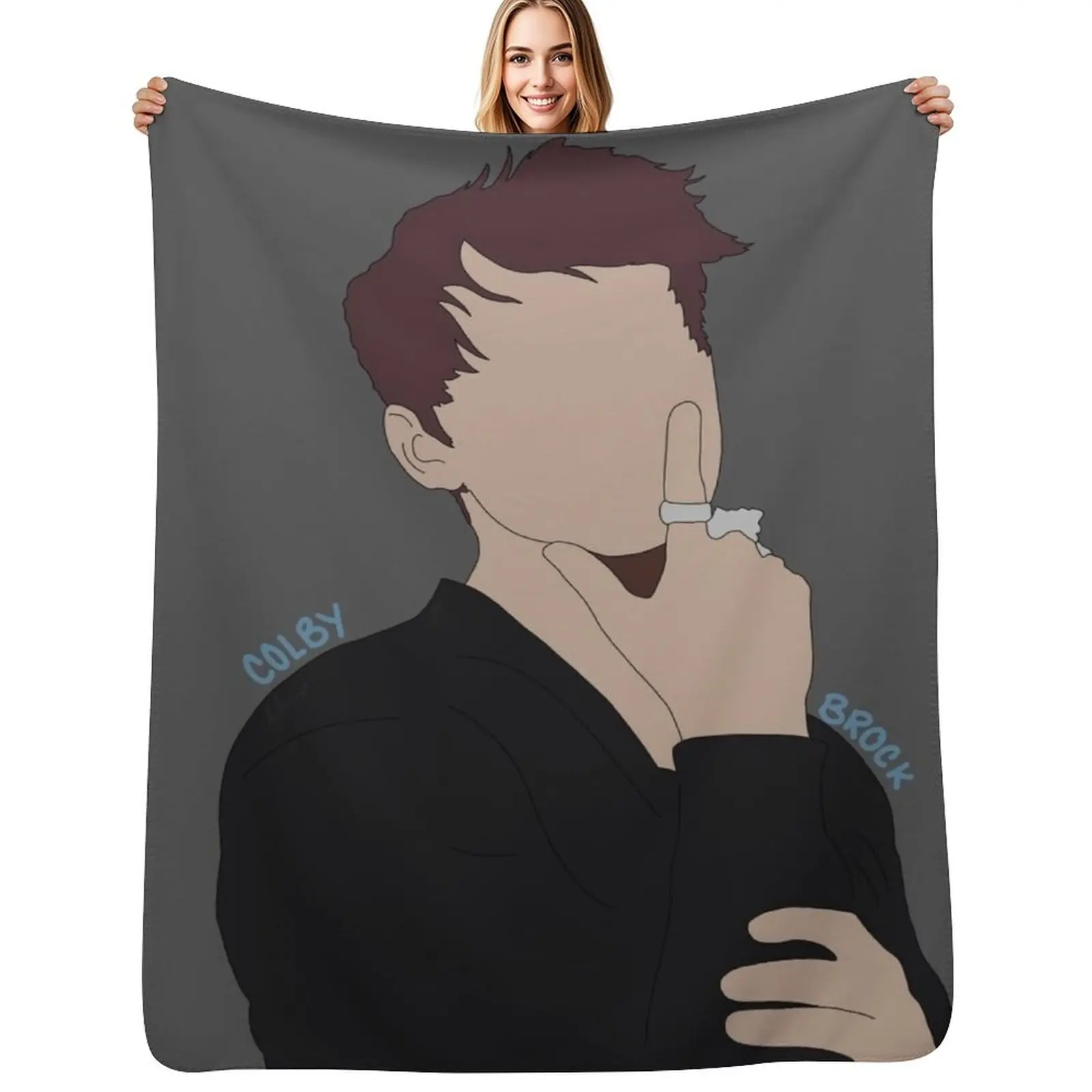 Colby Brock 1 Throw Blanket Cute Kid'S Nap Furrys Summer Beddings Thermals For Travel Blankets